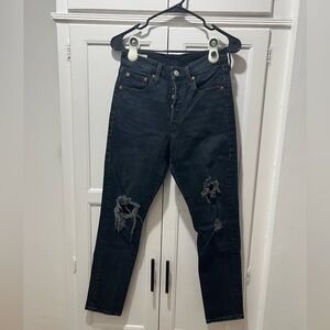 Levi’s 501 Women’s Black Distressed Jeans